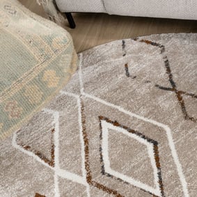 Berberteppich Rund - Blend Diamond Beige - product