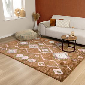 Berberteppich - Blend Aztec Rostbraun