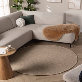 Wollteppich Rund - Bliss Beige Braun