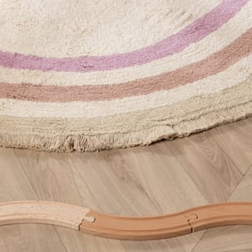 Waschbarer Kinderteppich Oval - Milo Rosa - sfeer