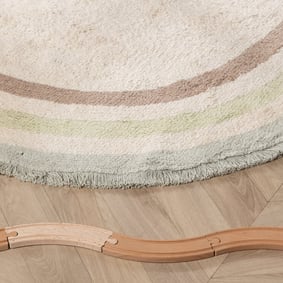 Waschbarer Kinderteppich Oval - Milo Grün - product