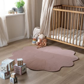 Kinderteppich Rund - Coco Blume Rosa
