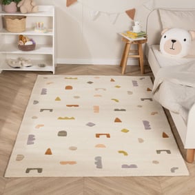 Teppich Kinderzimmer - Lux Geo Bunt Creme