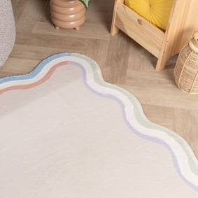 Teppich Organisch - Molly Wavy Beige Lila - product