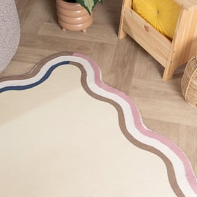 Teppich Organisch - Molly Wavy Beige Rosa - product