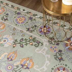 Teppich Vintage - Bibi Medaillon Grün Mint - product