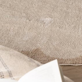 Waschbarer Teppich Rund - Myrre Beige Weiß - product