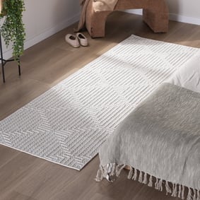 Teppich Läufer - Hidde 3D Lines Weiß