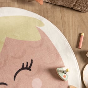 Waschbarer Kinderteppich - Berry Erdbeere Rosa - product