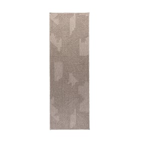 Teppich Läufer - Hidde 3D Maze Taupe - sfeer