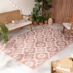 In- & Outdoor Teppich - Rio Flower Rosa