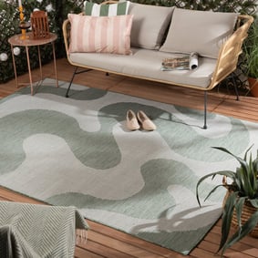 In- & Outdoor Teppich - Summer Swirl Grün