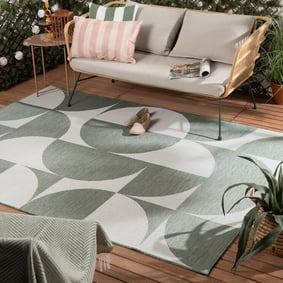 In- & Outdoor Teppich - Summer Shapes Grün