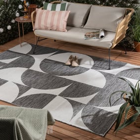 In- & Outdoor Teppich - Summer Shapes Grau