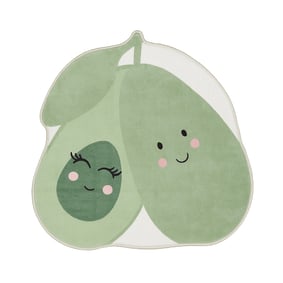 Waschbarer Kinderteppich - Berry Avocado Grün - sfeer