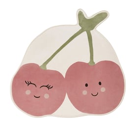 Waschbarer Kinderteppich - Berry Kirschen Rot - product