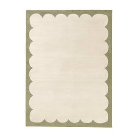 Waschbarer Teppich - Myrre Grün Weiß - product