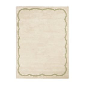 Waschbarer Teppich - Myrre Weiß Grün - product
