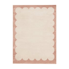 Waschbarer Teppich - Myrre Rosa Weiß - product