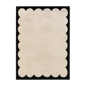 Waschbarer Teppich - Myrre Schwarz Weiß - product