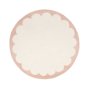 Waschbarer Teppich Rund - Myrre Rosa Weiß - product