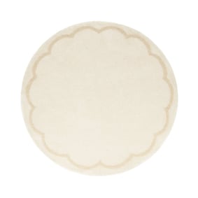 Waschbarer Teppich Rund - Myrre Weiß Beige - product