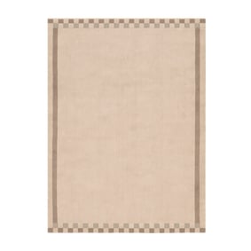 Wollteppich - Valencia Border Taupe Grau - product
