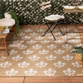 In- & Outdoor Jute Teppich - Como Royal Beige Creme