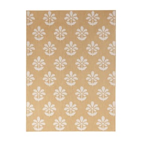 In- & Outdoor Jute Teppich - Como Flower Beige Creme - product
