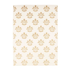 In- & Outdoor Jute Teppich - Como Flower Creme Beige  - product