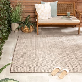 Garten Teppich - Nusa Lines Braun