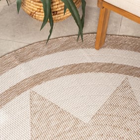 Garten Teppich Rund - Nusa Sun Beige Creme - product