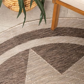 Garden Teppich Rund - Nusa Sun Braun Beige  - product