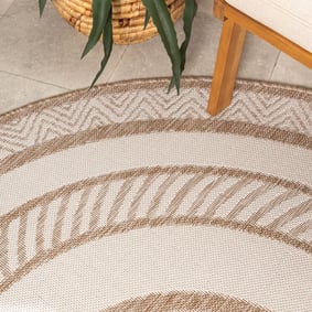 Garden Teppich Rund - Nusa Medallion Beige Creme  - product