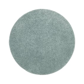 Teppich Hochflor Rund - Wish Blau Grün  - product