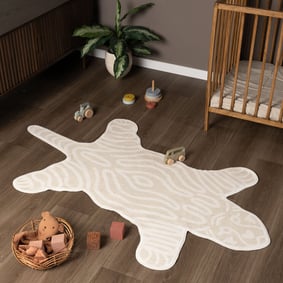 Waschbarer Kinderteppich - Raf Tiger Creme 