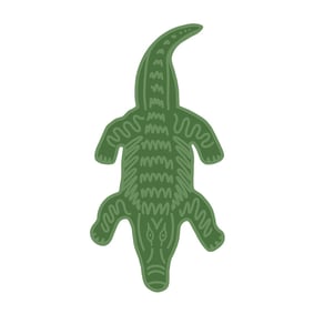 Waschbarer Kinderteppich - Raf Croco Grün - product