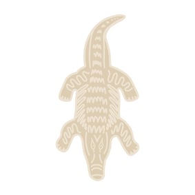 Waschbarer Kinderteppich - Raf Croco Creme - product