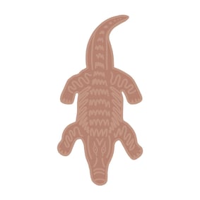 Waschbarer Kinderteppich - Raf Croco Rosa - product