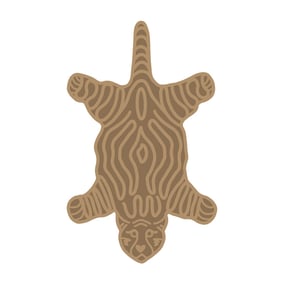 Waschbarer Kinderteppich - Raf Tiger Taupe - product