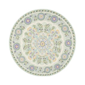Teppich Vintage Rund - Bibi Medaillon Grün Mint - product