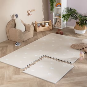 Puzzlematte - Alfie Stars Grau/Beige