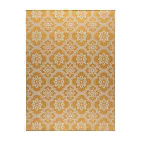In- & Outdoor Teppich - Rio Flower Gelb - sfeer