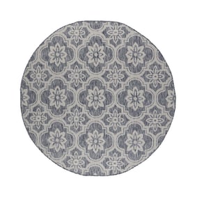 In- & Outdoor Teppich Rund - Rio Flower Blau - product