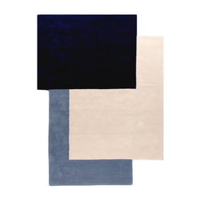 Wollteppich Abstrakt - Jules Creme Blau - sfeer