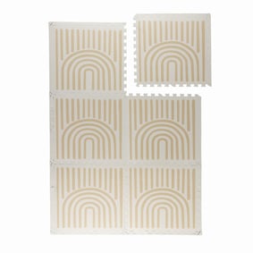 Puzzlematte - Alfie Grid Beige - sfeer