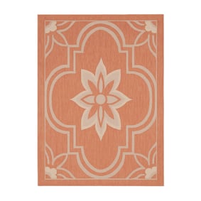 In- & Outdoor Teppich - Isla Medaillon Rose Weiß - product