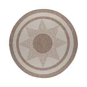 Garten Teppich Rund - Nusa Sun Beige Creme - product