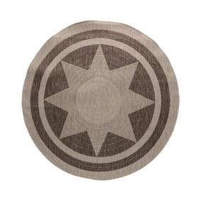 Garten Teppich Rund - Nusa Sun Braun Beige  - product