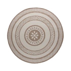 Garten Teppich Rund - Nusa Medallion Beige Creme  - product